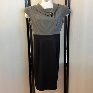 Dress Barn Bodycon Black/Gray Dress.  Size 12.